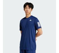 adidas Men's Club Tennis Climacool 3-Stripes Shirt, Dark Blue, XXL