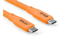 Club3D CAC-3000 USB4 Gen2x2 Type-C Bi-Directional Orange 4K60Hz, Data 20Gbps, PD 240W (48V/5A) EPR M/M 2m Orange