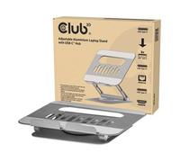 Club3D CSV-2554 Adjustable Aluminium Laptop Stand with Hub