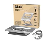 Club3D CSV-2554 Laptop Stand, Aluminium, Adjustable Height, 100W PD Charging, US