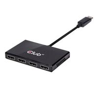 Club3D CSV-6400 Multi Stream Transport (MST) DisplayPort to DisplayPort Multi Monitor Splitter - 4-Port MST Hub - DP 1.2 to 4x DP MST Hub USB powered
