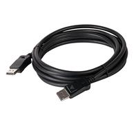 Club3D UltraAV DisplayPort to DisplayPort 1.2 Cable with Locking Latches, 10'/3m (CAC-1064),Black