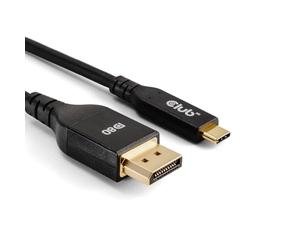 CLUB3D USB Type C Cable to DP 2.1 Bi-Directional VESA DP80 Certified Cable M/M 1m/3.28ft