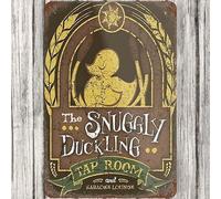 ClubLany The Snuggly Duckling Tap Room Tin Sign Wall Poster Decor Funny Retro Bar Coffee Club Pub Gift Wall Decor Sign 8x12 Inch
