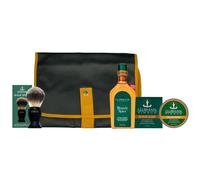 Clubman Pinaud Shave Set - Shaving Brush, Shave Soap, Brandy Spice After Shave 177ml Splash On + Travel Bag