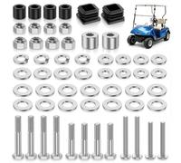 CLUBRALLY Golf Cart Suntop Hardware Kit, Front Upper Strut Stainless Steel Screw Bushings Repair Kit for 1994-2013 EZGO DCS/PDS/TXT/Medalist 2 Seater Model, OEM#75465-G01