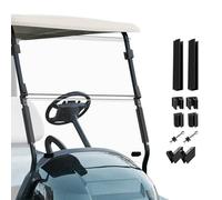 CLUBRALLY Golf Cart Windshield, Fold Down and Anti-UV Windshield Kit for 2004-Up Club Car Precedent Golf Cart, 37.5" W X 33.6" H, Clear