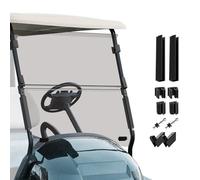 CLUBRALLY Golf Cart Windshield, Fold Down and Anti-UV Windshield Kit for 2004-Up Club Car Precedent Golf Cart, 37.5" W X 33.6" H, Tinted/Clear