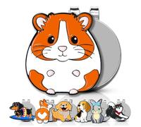 ClubSmith® Animal Golf Ball Marker with Magnetic Hat Clip, Funny Cute Cat & Dog, Premium Alignment Putting Mark, Golf Accessories & Gifts for Men and Women (Chubby Hamster)