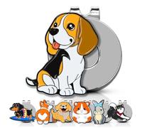 ClubSmith® Animal Golf Ball Marker with Magnetic Hat Clip, Funny Cute Cat & Dog, Premium Alignment Putting Mark, Golf Accessories & Gifts for Men and Women (Friendly Beagle)