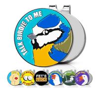 ClubSmith® Funny Golf Ball Marker with Magnetic Hat Clip, Funny Golf Puns, Premium Alignment Putting Mark, Funny Golf Accessories & Gifts for Men and Women (Talk Birdie to Me)