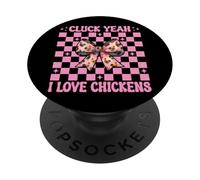 Cluck Yeah I Love Chickens Funny Chicken Farm Chicken Girl PopSockets Adhesive PopGrip