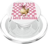 Cluck Yeah I Love Chickens Funny Chicken Farm Chicken Girl PopSockets PopGrip for MagSafe
