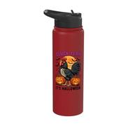Cluck Yeah It's Halloween Rooster Moon Stainless Steel Insulated Water Bottle