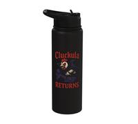 Cluckula Returns Funny Vampire Chicken Horror Stainless Steel Insulated Water Bottle