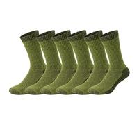 CLUCO 3/6/12 Pairs Mens Merino Military Wool Socks Warm Long Thick Thermal Hiking Walking Army Combat Socks Size 6-11 (6)