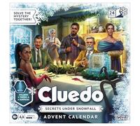 Cluedo Advent Calendar: Secrets Under Snowfall, 24-Day Family Mystery Puzzle Game with 22 Daily Puzzles, Storybook, Tokens and Surprises