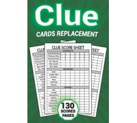 Clue Cards Replacement: Score Sheets Refills for Clue Board Game, Detective Answer Pads, Scorebook with 130 Pages, Extra Small size 6x9 inches