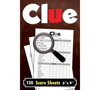 Clue Score Sheets: 120 Score Sheets for Scorekeeping - Clue Board Game Pads Refills - Clue Detective Unperforated Score Notepad with Mrs. White & Dr. Orchid