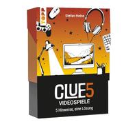 CLUE5#Videospiele. 5 Hinweise, nur eine Lösung. Das Trend-Quiz für deine Tasche: Errate 50 Games und Fun Facts über PC, Konsole und die Welt der Pixel. Wie viele Hinweise brauchst du?