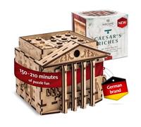 Cluebox INSCAPE Caesar's RichesPuzzle-Wooden Escape Room in a Box for AdultsBox - Mind Puzzles with Hidden Compartments - Birthday Gift Gadget for Men and Women
