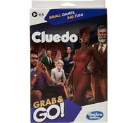 Cluedo Grab and Go Game, Portable Game for 3-6 Players, Travel Game for Kids - English Version