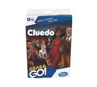Hasbro Gaming Cluedo Grab and Go Game, Portable Game for 3-6 Players, Travel Game for Kids - English Version