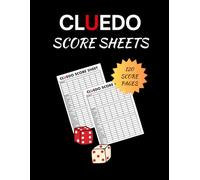 Cluedo Score Sheet Book - 120+ Game Sheets | Mystery Board Game Score Pad | Track Suspects, Weapons, and Rooms | 8.5 x 11 Format