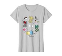 Clueless Iconic Fashion Textbook Sketch Vintage Chest Logo T-Shirt, Women, Silver Grey, X-Small