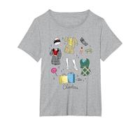 Clueless Iconic Fashion Textbook Sketch Vintage Chest Logo T-Shirt, Women's Plus, Heather Grey, 4X