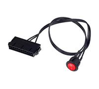 Clueltes 50cm Cable Copper Tin Wire 24-Pin Female ATX PSU PC Power Supply Tester Up Jumper with ON/OFF Switch