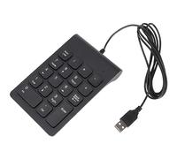 Clueltes Mini USB Wired Numeric Keypad Numpad 18 Keys Digital Keyboard for Accounting Teller Laptop Android Notebook Tablets PC (Black)
