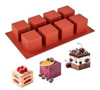 CLUEWR Silicone Square Mold, 2" x 2" x 2" Cube Cake Mold Non-Stick Baking Mold for Mousse Cake, Chocolate, Truffle, Ice Cube