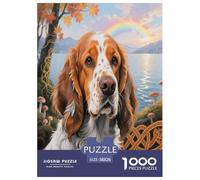 Clumber Spaniel 1000 Piece Puzzle Educational Games-Colourful Decoration Puzzle Cute Pets Challenging for Adults for Relaxing Decor And Gift 38x26cm/1000pcs