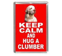Clumber Spaniel Dog Fridge Magnet "Keep Calm and Hug A ..."