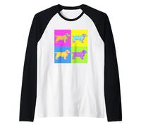 Clumber Spaniel Dog Pop Art Victorian Style Raglan Baseball Tee