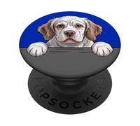 Clumber Spaniel Funny Peeking Droopy Dog Pocket Puppy PopSockets Adhesive PopGrip