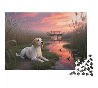 Clumber Spaniel Jigsaw 1000 Pieces Challenge Toys for Adults And Kids Cute Pet Impossible Jigsaw Puzzles Educational Game Home Decoration 1000pcs (75x50cm)
