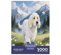 Clumber Spaniel Tour 1000 Piece Jigsaw Puzzles Educational Games-Colourful Decoration Puzzle Cute Pets Fun for Adults for Relaxing Decor And Gift 70x50cm/1000pcs