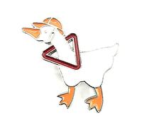 Clumsy Building Site HONK! Angry Goose Knife Evil Meme Game Funny Metal Enamel Pin Badge