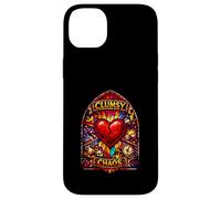 Clumsy Chaos Fractured Heart Stained Glass Art Case for iPhone 14 Plus