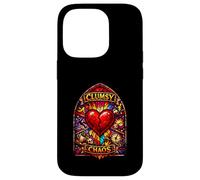 Clumsy Chaos Fractured Heart Stained Glass Art Case for iPhone 14 Pro