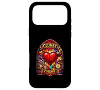 Clumsy Chaos Fractured Heart Stained Glass Art Case for iPhone 17 Pro Max