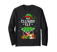 Clumsy Elf Christmas Family Elf Squad Xmas Girls Women Long Sleeve T-Shirt