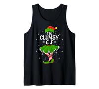 Clumsy Elf Christmas Family Girls Women Elf Squad Xmas Tank Top