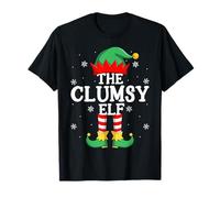 Clumsy Elf Christmas Family Matching Funny Elf Squad Xmas T-Shirt