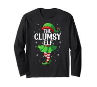 Clumsy Elf Christmas Girls Women Elf Squad Xmas Family Long Sleeve T-Shirt