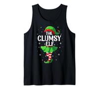 Clumsy Elf Christmas Girls Women Elf Squad Xmas Family Tank Top