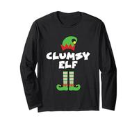 Clumsy Elf Matching Group Family Holiday Christmas Costume Long Sleeve T-Shirt