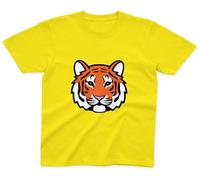 Clumsy Hooves Kids Tiger T-Shirt | Yellow | 9-10 Years | 100% Cotton